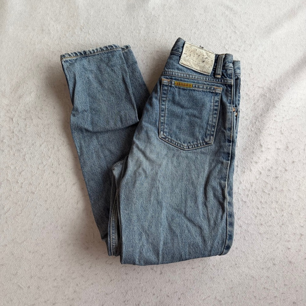 Edwin Jeans Women 27 Blue High Rise Tapered Leg Made in Japan Vintage